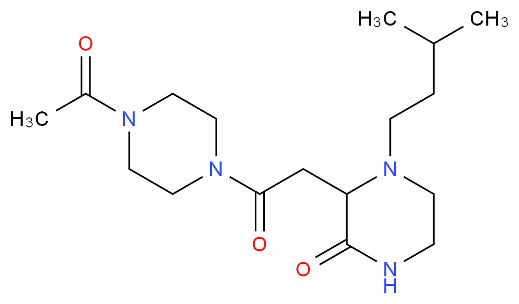 3-[2-(4-acetyl-1-piperazinyl)-2-oxoethyl]-4-(3-methylbutyl)-2-piperazinone_Molecular_structure_CAS_)