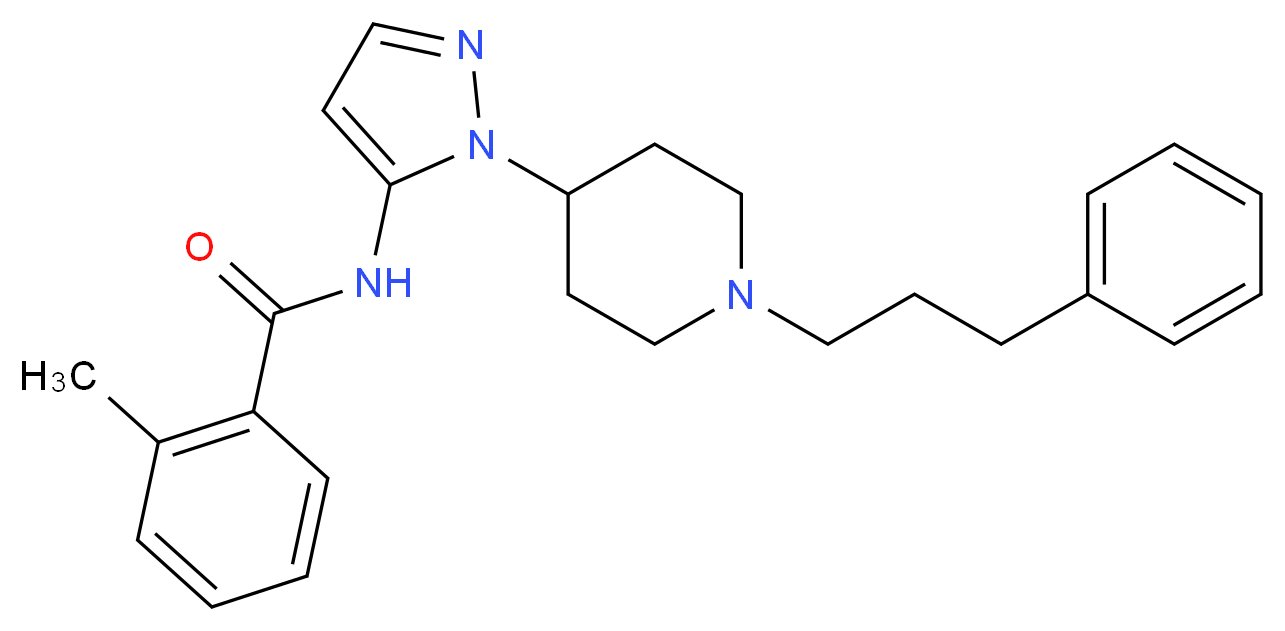 2-methyl-N-{1-[1-(3-phenylpropyl)-4-piperidinyl]-1H-pyrazol-5-yl}benzamide_Molecular_structure_CAS_)