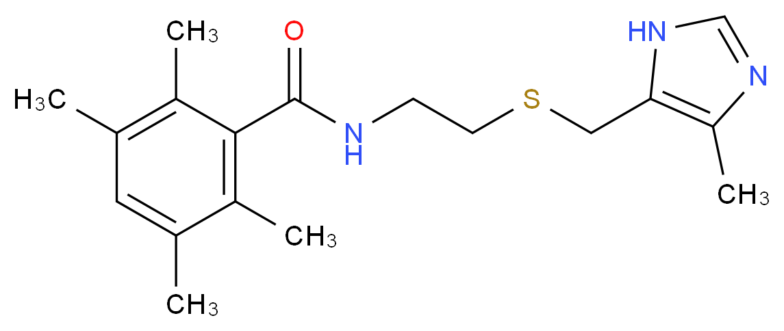 2,3,5,6-tetramethyl-N-(2-{[(4-methyl-1H-imidazol-5-yl)methyl]thio}ethyl)benzamide_Molecular_structure_CAS_)