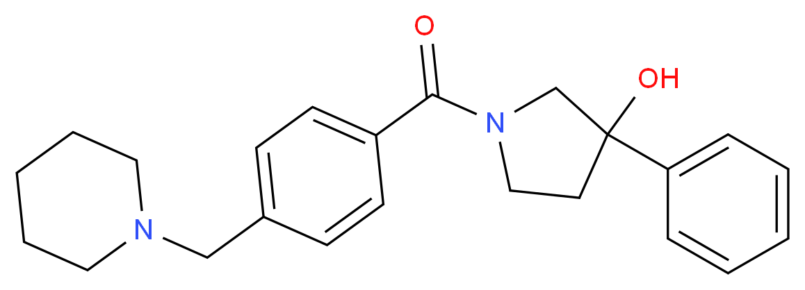 3-phenyl-1-[4-(1-piperidinylmethyl)benzoyl]-3-pyrrolidinol_Molecular_structure_CAS_)