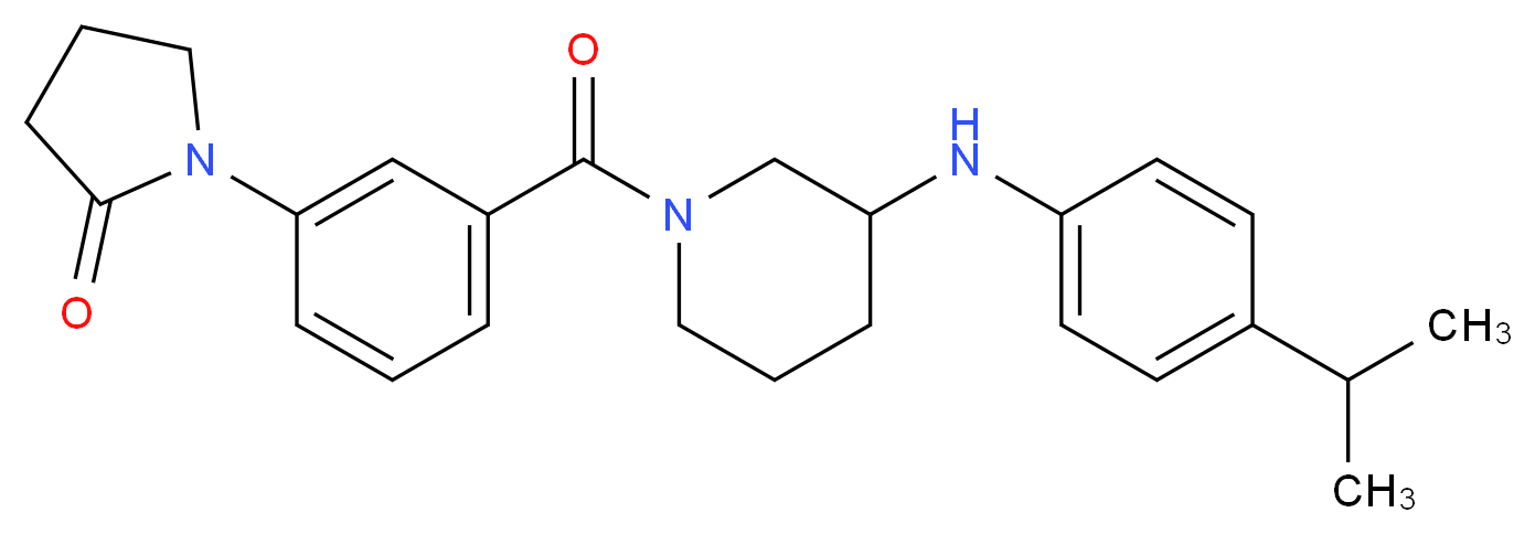 1-[3-({3-[(4-isopropylphenyl)amino]-1-piperidinyl}carbonyl)phenyl]-2-pyrrolidinone_Molecular_structure_CAS_)