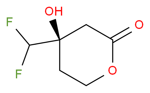 (4R)-4-(difluoromethyl)-4-hydroxytetrahydro-2H-pyran-2-one_Molecular_structure_CAS_)