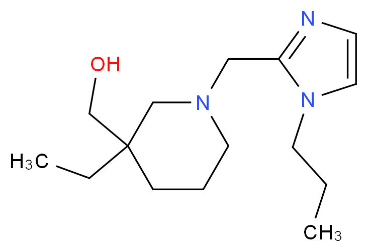 {3-ethyl-1-[(1-propyl-1H-imidazol-2-yl)methyl]-3-piperidinyl}methanol_Molecular_structure_CAS_)