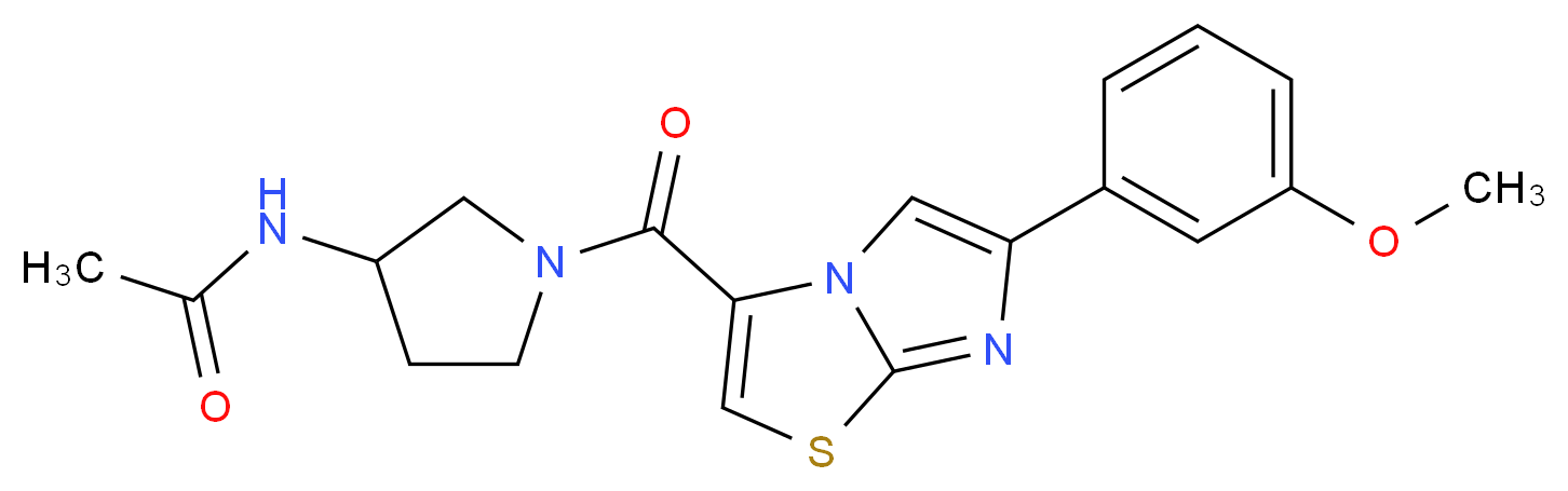N-(1-{[6-(3-methoxyphenyl)imidazo[2,1-b][1,3]thiazol-3-yl]carbonyl}pyrrolidin-3-yl)acetamide_Molecular_structure_CAS_)