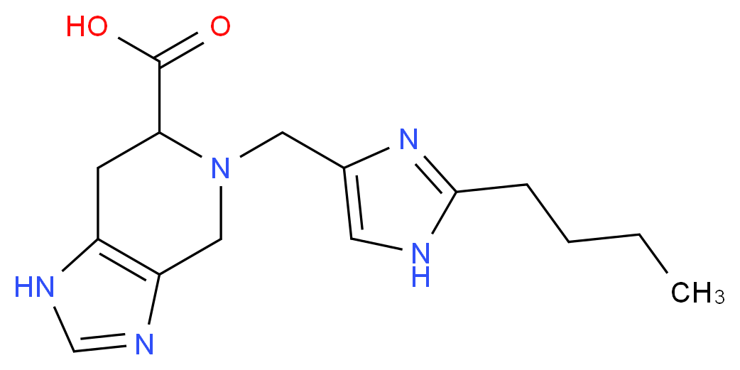 5-[(2-butyl-1H-imidazol-4-yl)methyl]-4,5,6,7-tetrahydro-1H-imidazo[4,5-c]pyridine-6-carboxylic acid_Molecular_structure_CAS_)