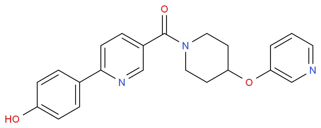 4-(5-{[4-(pyridin-3-yloxy)piperidin-1-yl]carbonyl}pyridin-2-yl)phenol_Molecular_structure_CAS_)