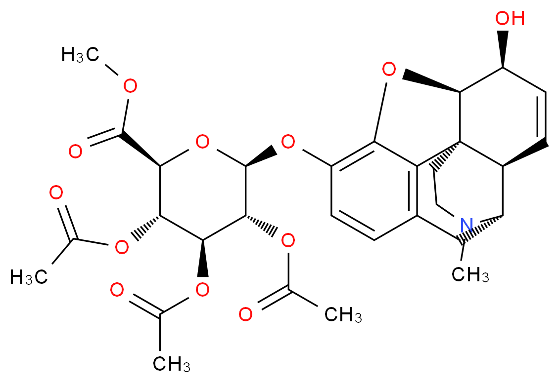 Morphine 3-(Tri-O-acetyl-β-D-glucuronide) Methyl Ester_Molecular_structure_CAS_151250-15-6)