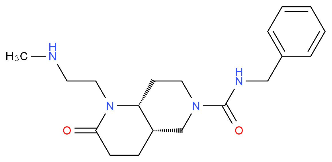 (4aS*,8aR*)-N-benzyl-1-[2-(methylamino)ethyl]-2-oxooctahydro-1,6-naphthyridine-6(2H)-carboxamide_Molecular_structure_CAS_)