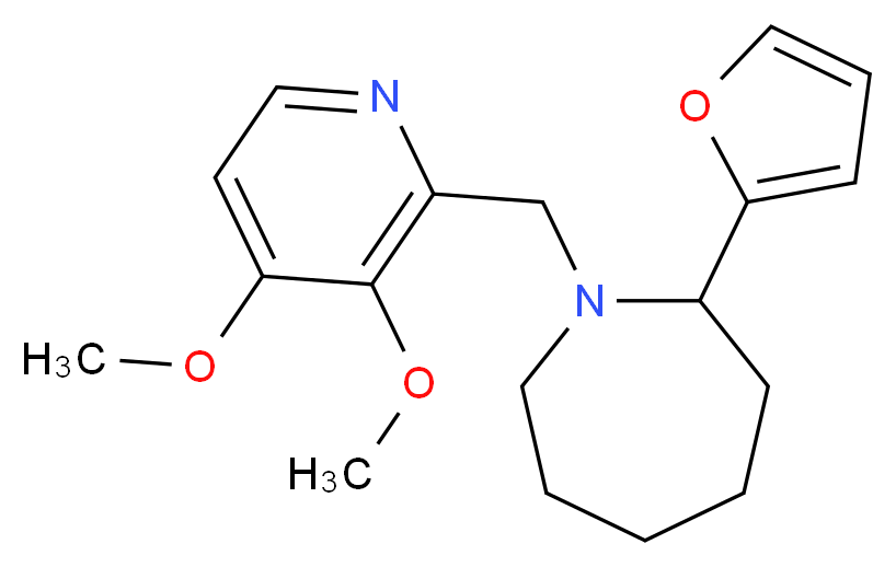 1-[(3,4-dimethoxy-2-pyridinyl)methyl]-2-(2-furyl)azepane_Molecular_structure_CAS_)