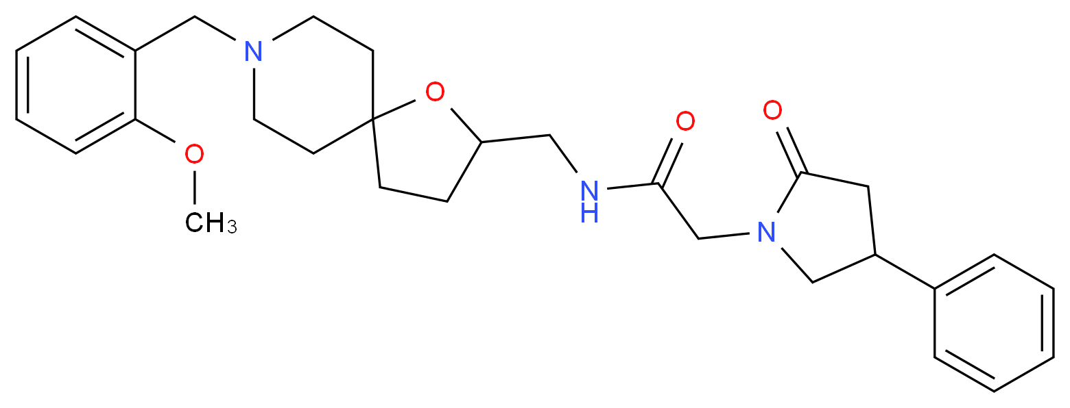 N-{[8-(2-methoxybenzyl)-1-oxa-8-azaspiro[4.5]dec-2-yl]methyl}-2-(2-oxo-4-phenyl-1-pyrrolidinyl)acetamide_Molecular_structure_CAS_)