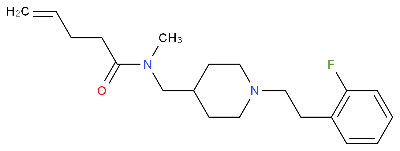 N-({1-[2-(2-fluorophenyl)ethyl]-4-piperidinyl}methyl)-N-methyl-4-pentenamide_Molecular_structure_CAS_)