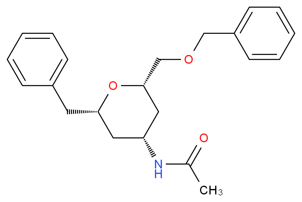 N-{(2S*,4R*,6S*)-2-benzyl-6-[(benzyloxy)methyl]tetrahydro-2H-pyran-4-yl}acetamide_Molecular_structure_CAS_)