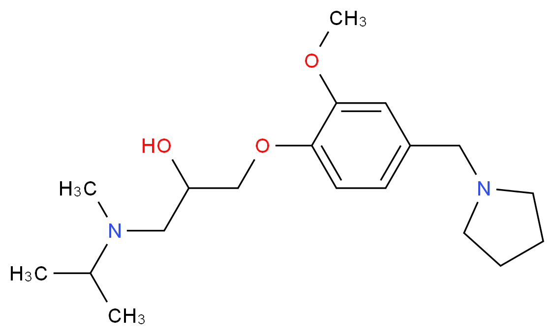 1-[isopropyl(methyl)amino]-3-[2-methoxy-4-(1-pyrrolidinylmethyl)phenoxy]-2-propanol_Molecular_structure_CAS_)