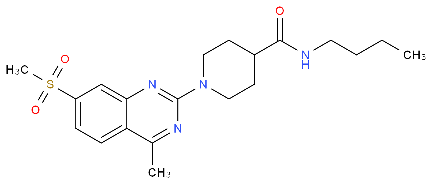 N-butyl-1-[4-methyl-7-(methylsulfonyl)-2-quinazolinyl]-4-piperidinecarboxamide_Molecular_structure_CAS_)