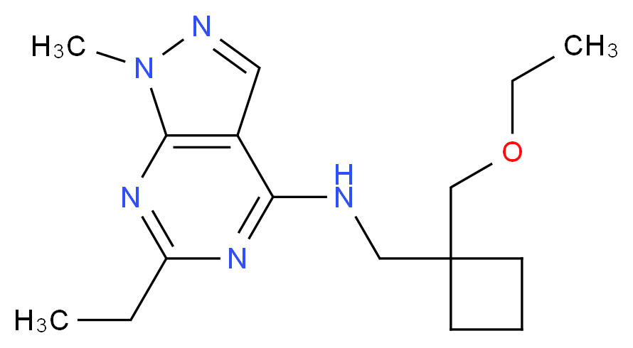 N-{[1-(ethoxymethyl)cyclobutyl]methyl}-6-ethyl-1-methyl-1H-pyrazolo[3,4-d]pyrimidin-4-amine_Molecular_structure_CAS_)