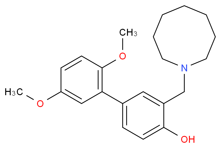 3-(1-azocanylmethyl)-2',5'-dimethoxy-4-biphenylol_Molecular_structure_CAS_)