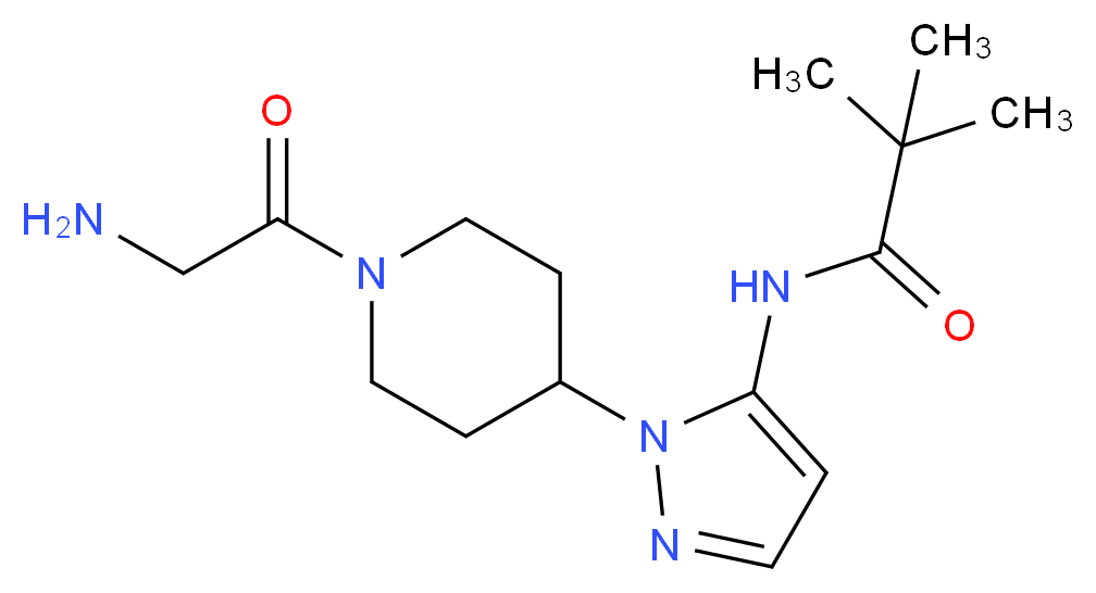 N-[1-(1-glycylpiperidin-4-yl)-1H-pyrazol-5-yl]-2,2-dimethylpropanamide_Molecular_structure_CAS_)