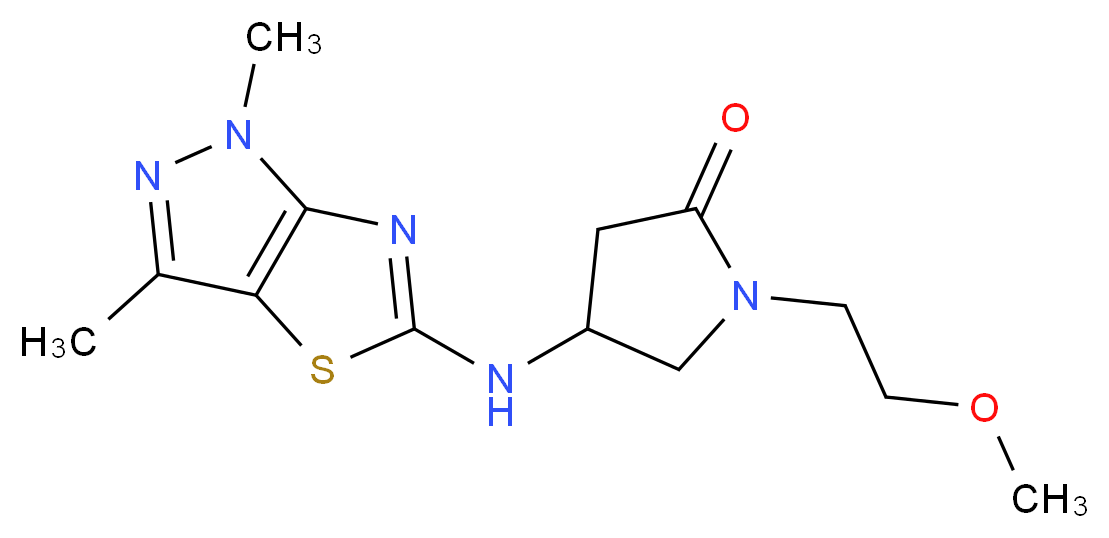 4-[(1,3-dimethyl-1H-pyrazolo[3,4-d][1,3]thiazol-5-yl)amino]-1-(2-methoxyethyl)pyrrolidin-2-one_Molecular_structure_CAS_)
