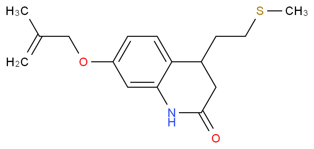 7-[(2-methylprop-2-en-1-yl)oxy]-4-[2-(methylthio)ethyl]-3,4-dihydroquinolin-2(1H)-one_Molecular_structure_CAS_)