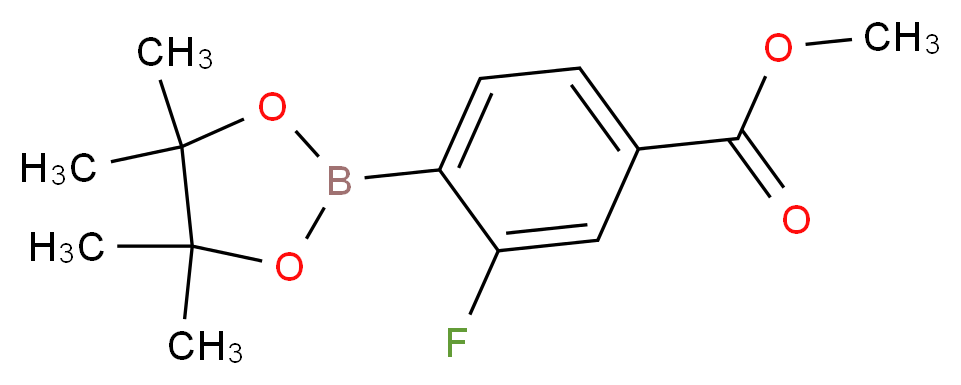 2-Fluoro-4-(methoxycarbonyl)benzeneboronic acid pinacol ester_Molecular_structure_CAS_603122-79-8)
