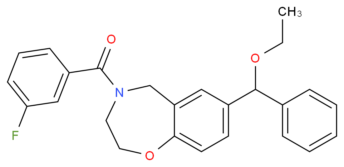 7-[ethoxy(phenyl)methyl]-4-(3-fluorobenzoyl)-2,3,4,5-tetrahydro-1,4-benzoxazepine_Molecular_structure_CAS_)