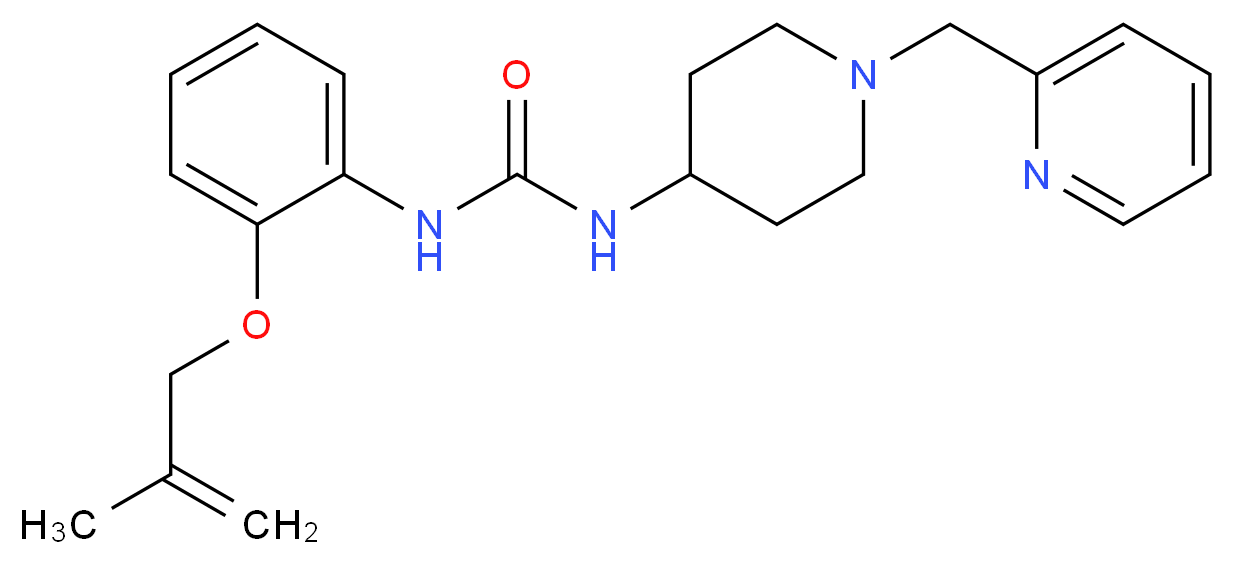 N-{2-[(2-methylprop-2-en-1-yl)oxy]phenyl}-N'-[1-(pyridin-2-ylmethyl)piperidin-4-yl]urea_Molecular_structure_CAS_)