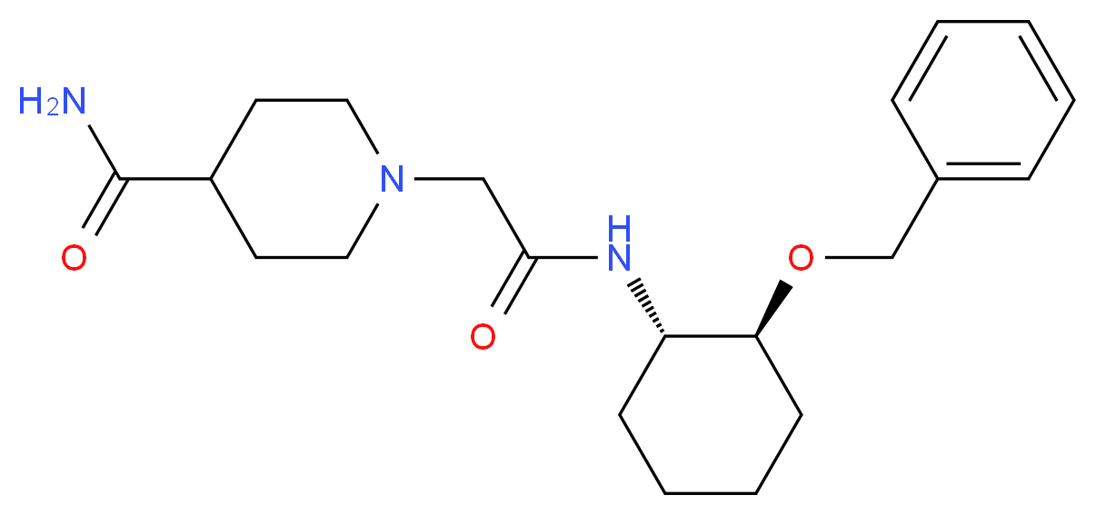 1-(2-{[(1S,2S)-2-(benzyloxy)cyclohexyl]amino}-2-oxoethyl)-4-piperidinecarboxamide_Molecular_structure_CAS_)