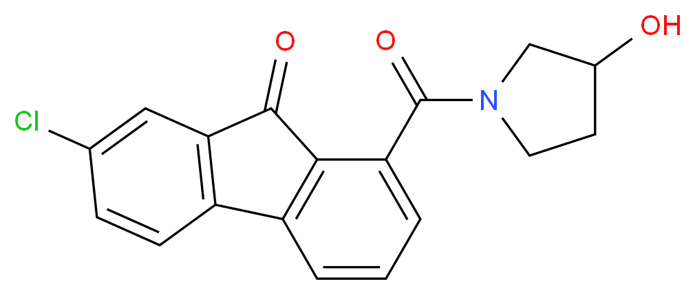 7-chloro-1-[(3-hydroxy-1-pyrrolidinyl)carbonyl]-9H-fluoren-9-one_Molecular_structure_CAS_)