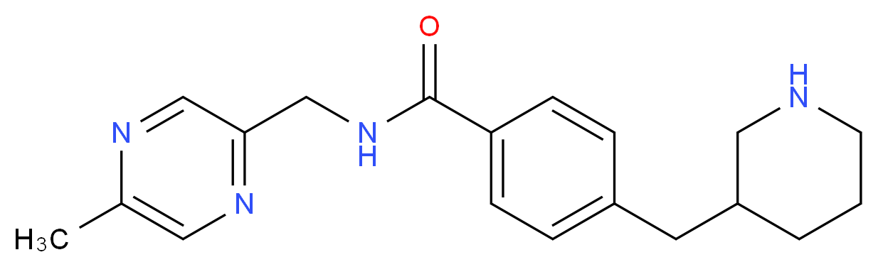 N-[(5-methyl-2-pyrazinyl)methyl]-4-(3-piperidinylmethyl)benzamide_Molecular_structure_CAS_)