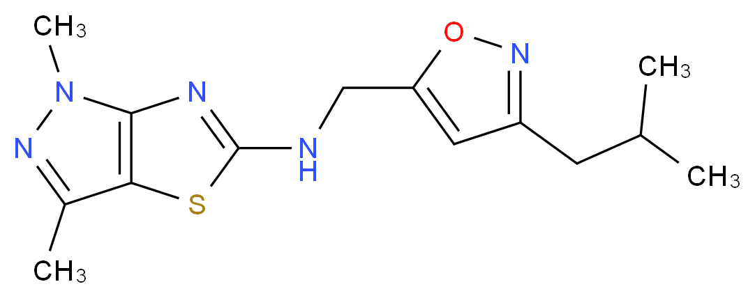 N-[(3-isobutylisoxazol-5-yl)methyl]-1,3-dimethyl-1H-pyrazolo[3,4-d][1,3]thiazol-5-amine_Molecular_structure_CAS_)