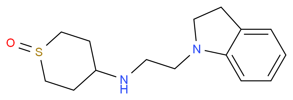N-[2-(2,3-dihydro-1H-indol-1-yl)ethyl]tetrahydro-2H-thiopyran-4-amine 1-oxide_Molecular_structure_CAS_)