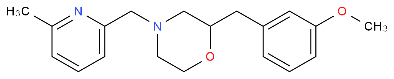 2-(3-methoxybenzyl)-4-[(6-methyl-2-pyridinyl)methyl]morpholine_Molecular_structure_CAS_)