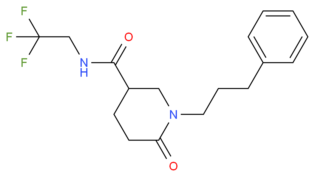 6-oxo-1-(3-phenylpropyl)-N-(2,2,2-trifluoroethyl)-3-piperidinecarboxamide_Molecular_structure_CAS_)