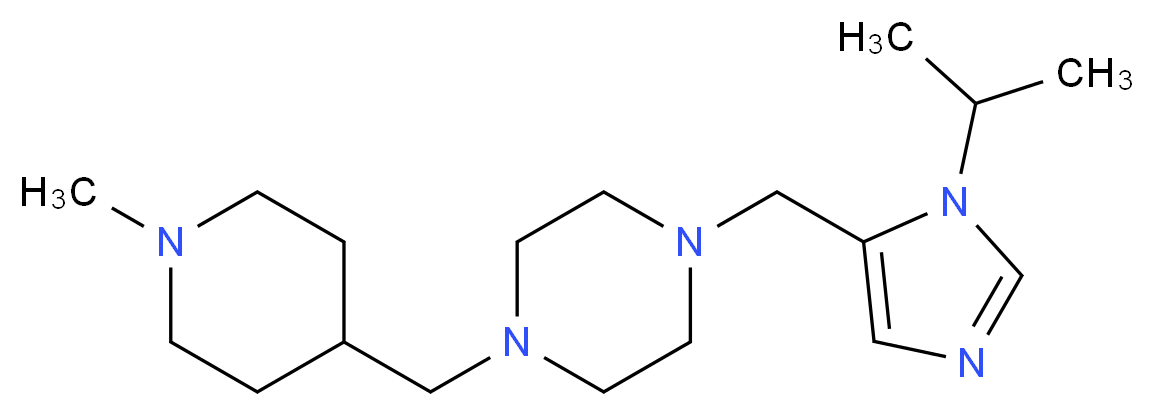1-[(1-isopropyl-1H-imidazol-5-yl)methyl]-4-[(1-methylpiperidin-4-yl)methyl]piperazine_Molecular_structure_CAS_)