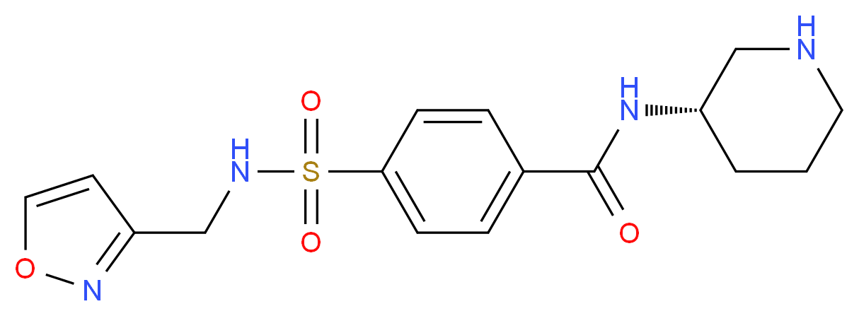 4-{[(3-isoxazolylmethyl)amino]sulfonyl}-N-[(3S)-3-piperidinyl]benzamide_Molecular_structure_CAS_)