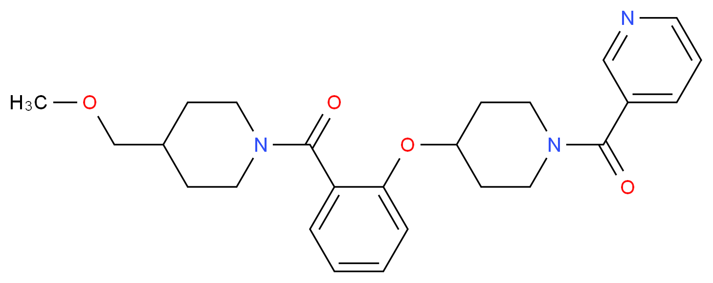 3-{[4-(2-{[4-(methoxymethyl)-1-piperidinyl]carbonyl}phenoxy)-1-piperidinyl]carbonyl}pyridine_Molecular_structure_CAS_)