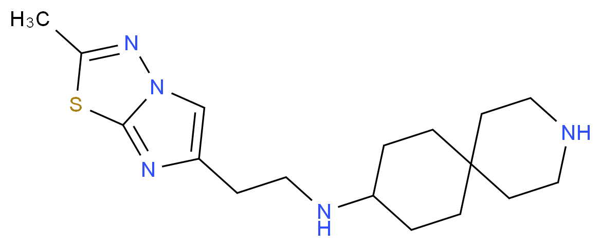 N-[2-(2-methylimidazo[2,1-b][1,3,4]thiadiazol-6-yl)ethyl]-3-azaspiro[5.5]undecan-9-amine_Molecular_structure_CAS_)