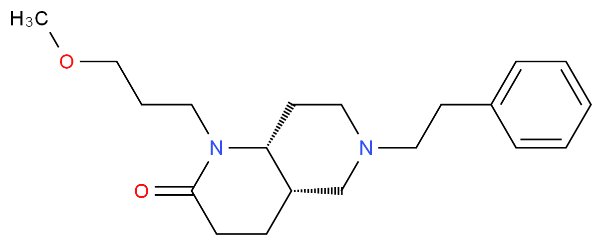 (4aS*,8aR*)-1-(3-methoxypropyl)-6-(2-phenylethyl)octahydro-1,6-naphthyridin-2(1H)-one_Molecular_structure_CAS_)