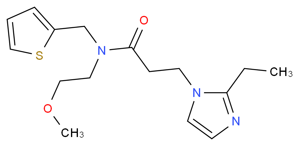 3-(2-ethyl-1H-imidazol-1-yl)-N-(2-methoxyethyl)-N-(2-thienylmethyl)propanamide_Molecular_structure_CAS_)