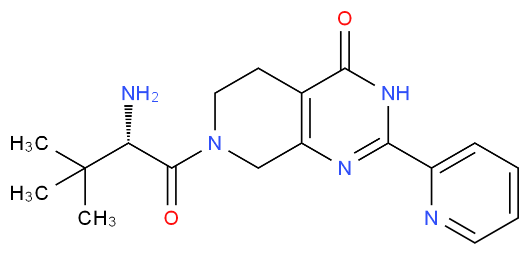 7-(3-methyl-L-valyl)-2-pyridin-2-yl-5,6,7,8-tetrahydropyrido[3,4-d]pyrimidin-4(3H)-one_Molecular_structure_CAS_)