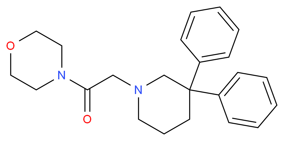 4-[(3,3-diphenylpiperidin-1-yl)acetyl]morpholine_Molecular_structure_CAS_)