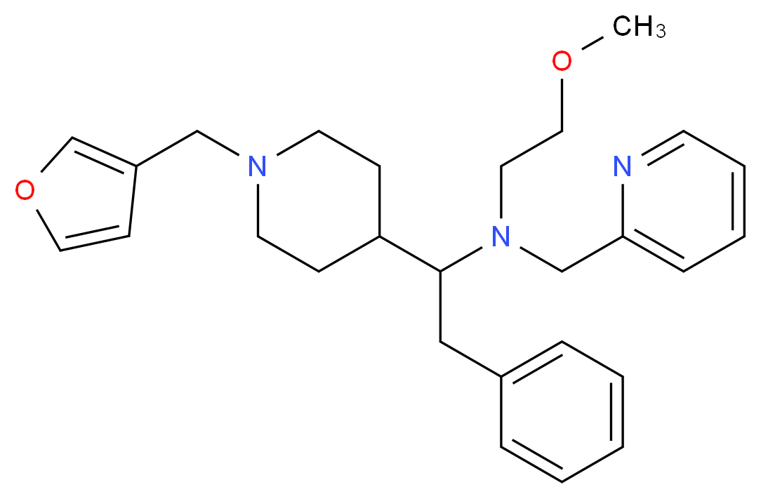 1-[1-(3-furylmethyl)-4-piperidinyl]-N-(2-methoxyethyl)-2-phenyl-N-(2-pyridinylmethyl)ethanamine_Molecular_structure_CAS_)