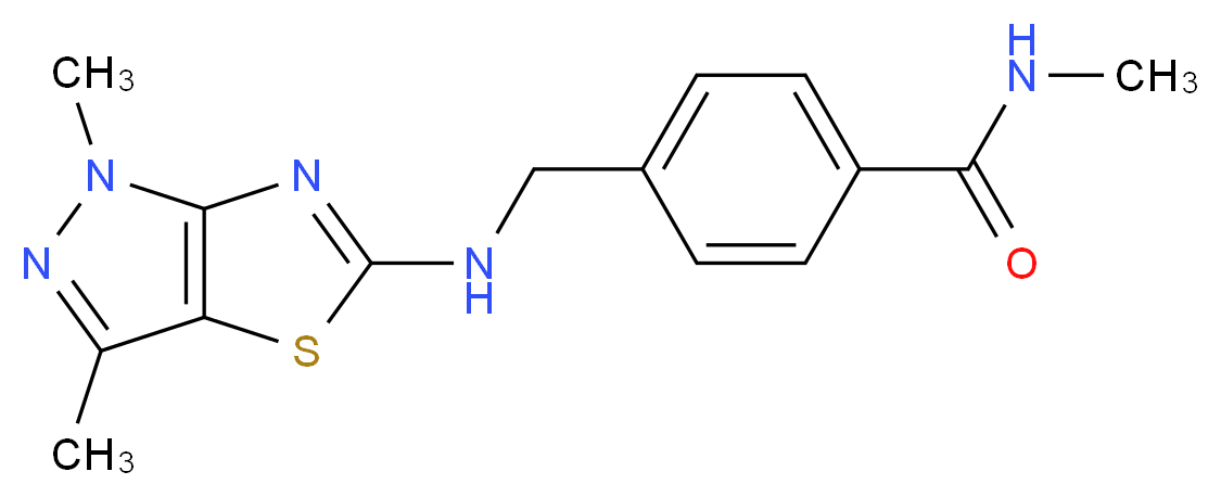 4-{[(1,3-dimethyl-1H-pyrazolo[3,4-d][1,3]thiazol-5-yl)amino]methyl}-N-methylbenzamide_Molecular_structure_CAS_)