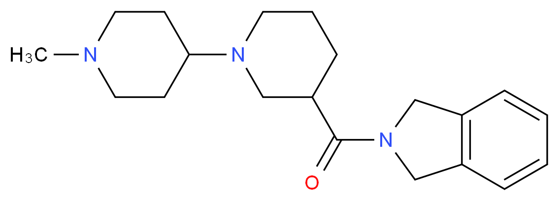 3-(1,3-dihydro-2H-isoindol-2-ylcarbonyl)-1'-methyl-1,4'-bipiperidine_Molecular_structure_CAS_)