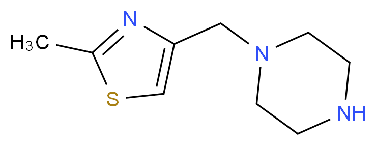 1-[(2-methyl-1,3-thiazol-4-yl)methyl]piperazine_Molecular_structure_CAS_880361-73-9)