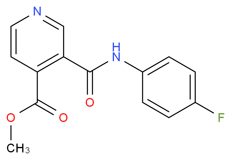 Methyl 3-[4-(fluoroanilino)carbonyl]isonicotinate 97%_Molecular_structure_CAS_)