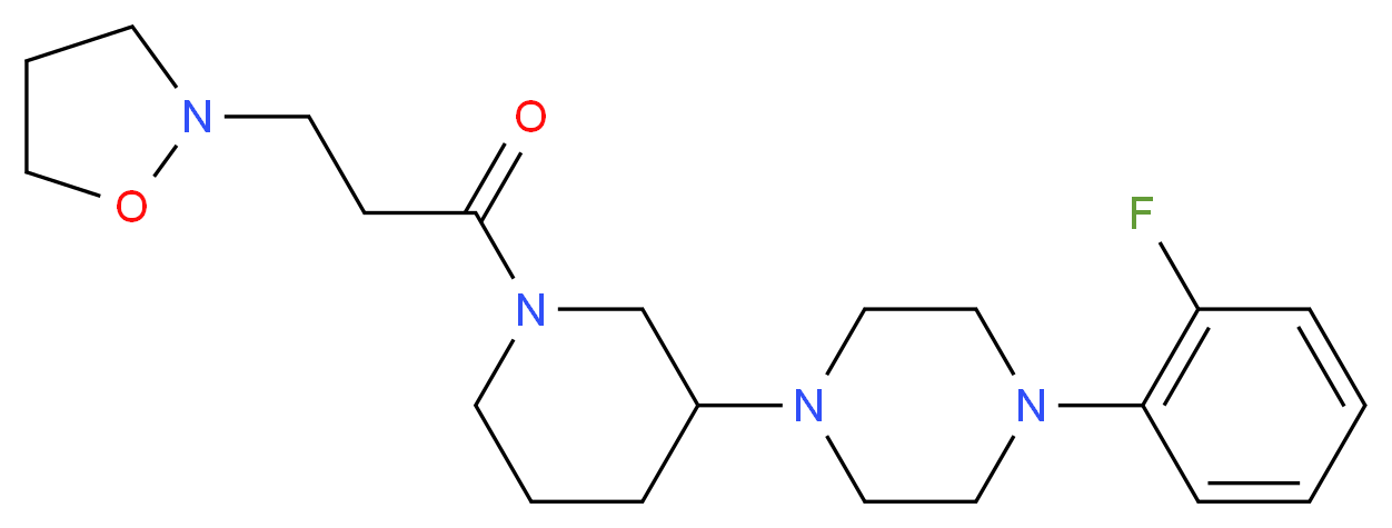 1-(2-fluorophenyl)-4-{1-[3-(2-isoxazolidinyl)propanoyl]-3-piperidinyl}piperazine_Molecular_structure_CAS_)