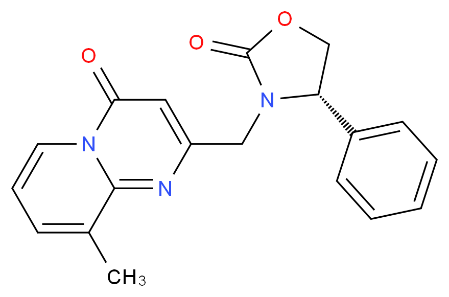 9-methyl-2-{[(4S)-2-oxo-4-phenyl-1,3-oxazolidin-3-yl]methyl}-4H-pyrido[1,2-a]pyrimidin-4-one_Molecular_structure_CAS_)