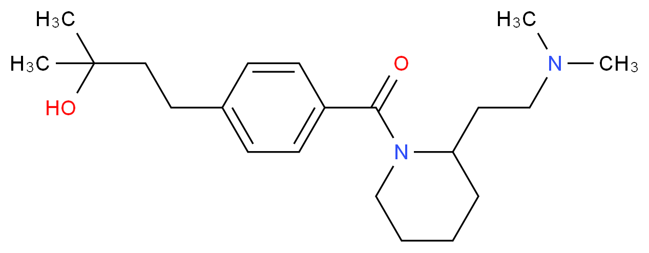 4-[4-({2-[2-(dimethylamino)ethyl]-1-piperidinyl}carbonyl)phenyl]-2-methyl-2-butanol_Molecular_structure_CAS_)