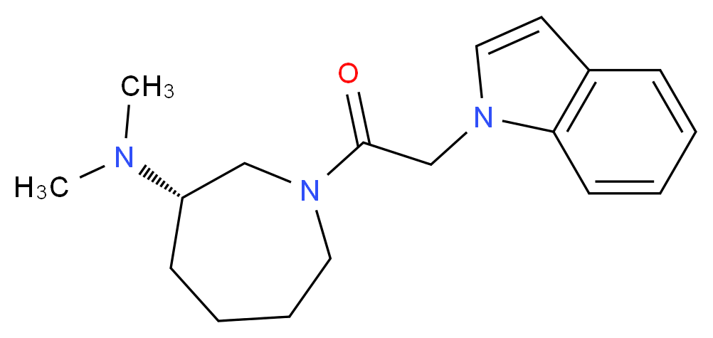 (3S)-1-(1H-indol-1-ylacetyl)-N,N-dimethylazepan-3-amine_Molecular_structure_CAS_)